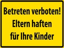 Holzschild 30x40 cm Betreten Verboten