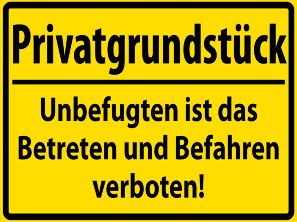 Holzschild 30x40 cm Privatgrundstück
