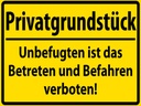 Holzschild 30x40 cm Privatgrundstück