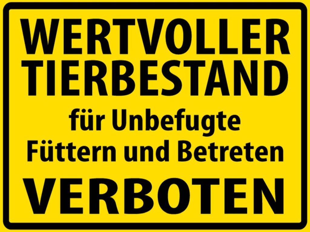 [LA-1788994-H] Holzschild 30x40 cm Wertvoller Tierbestand
