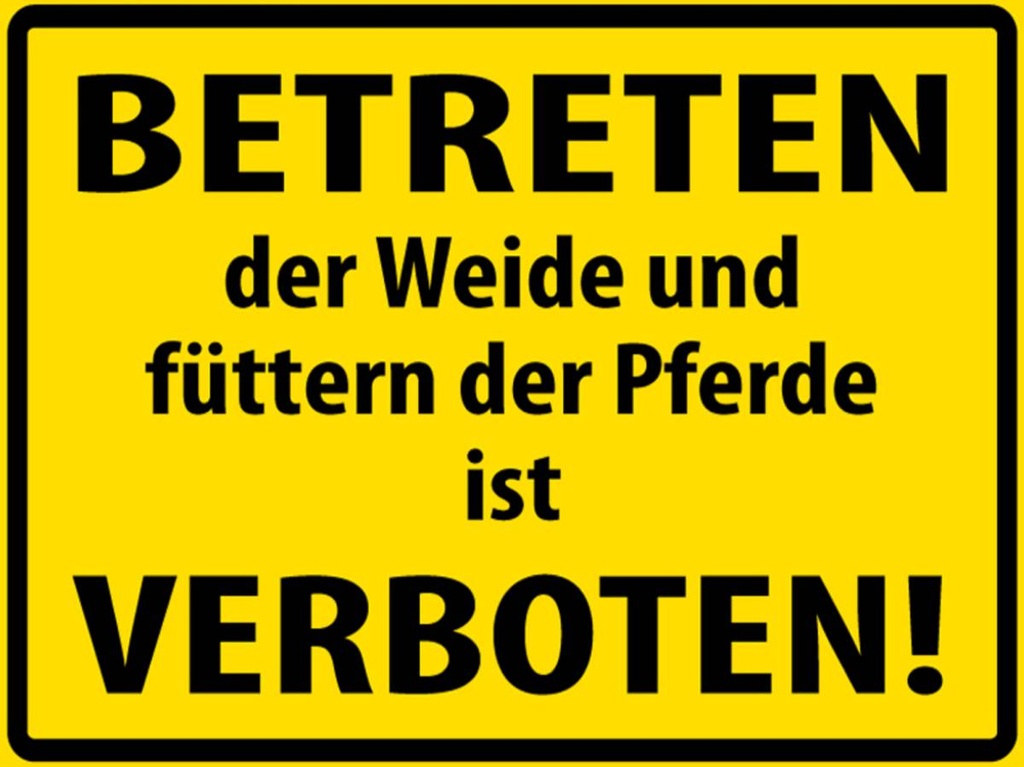 [LA-1788995-H] Holzschild 30x40 cm Betreten der Weide verboten