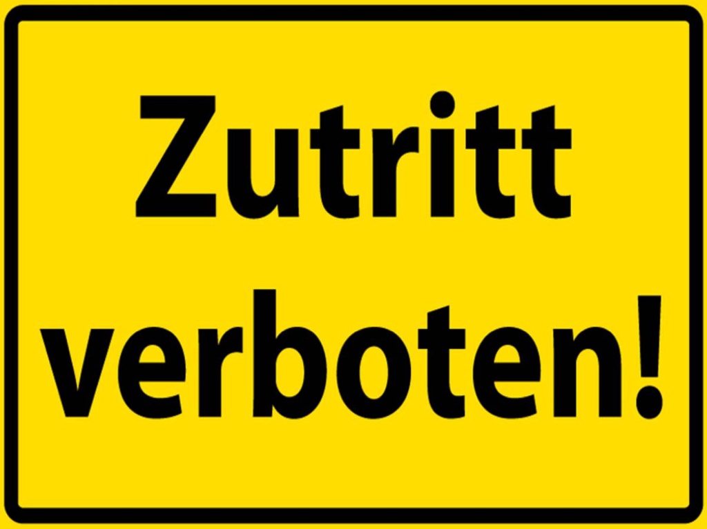 [LA-1788997-H] Holzschild 30x40 cm Zutritt verboten