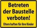 Holzschild 30x40 cm Betreten Baustelle verboten