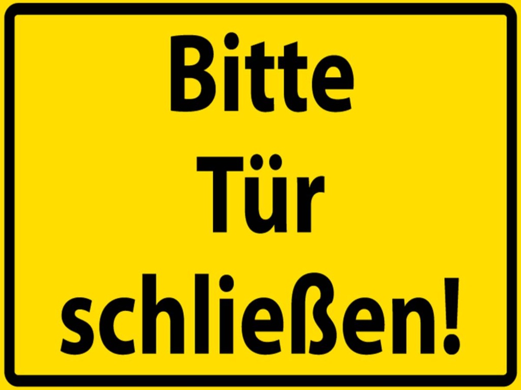 [LA-1789003-H] Holzschild 30x40 cm Bitte Tür schließen
