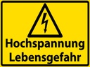 Holzschild 30x40 cm Hochspannung Lebensgefahr