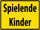 Holzschild 30x40 cm Spielende Kinder
