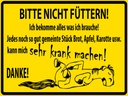 Holzschild 30x40 cm Bitte Nicht Füttern (Pferd)