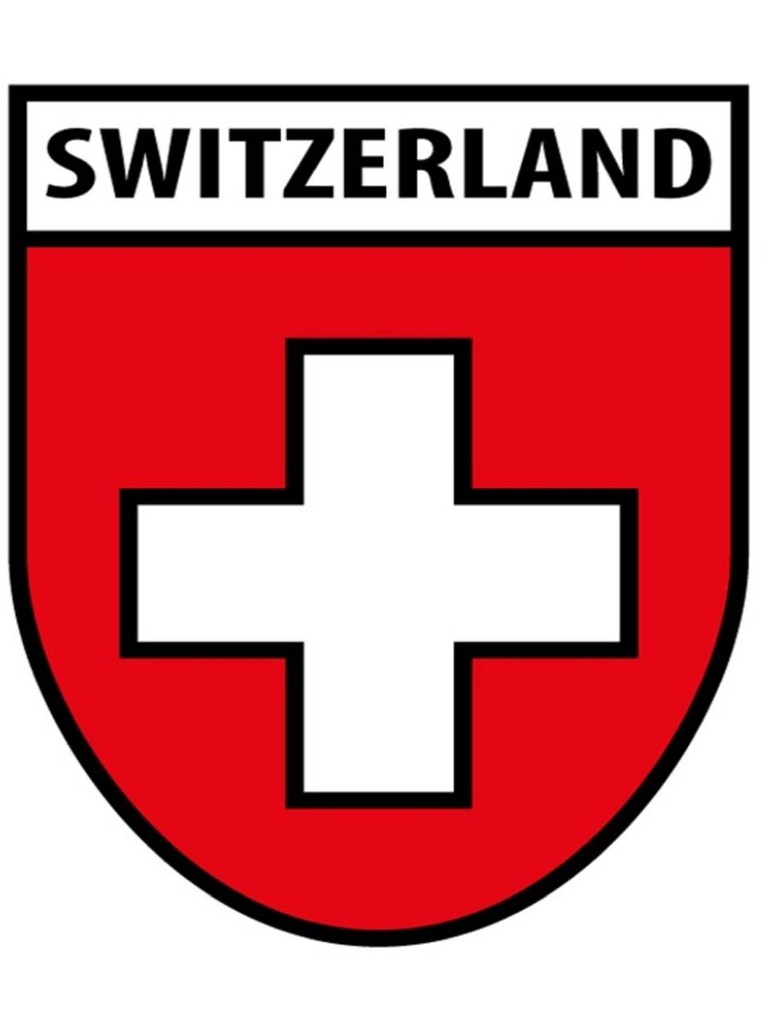 Holzschild 40x30 cm Flagge Switzerland Schweiz Wappen