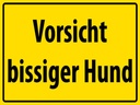 Holzschild 30x40 cm Vorsicht bissiger Hund