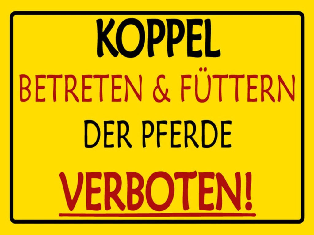 [LA-1789026-H] Holzschild 30x40 cm Koppel Betreten verboten