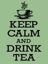 Holzschild 40x30 cm Keep Calm and drink tea