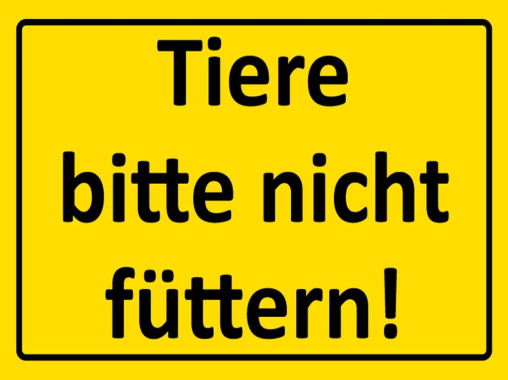 [LA-1789028-H] Holzschild 30x40 cm Tier bitte nicht füttern
