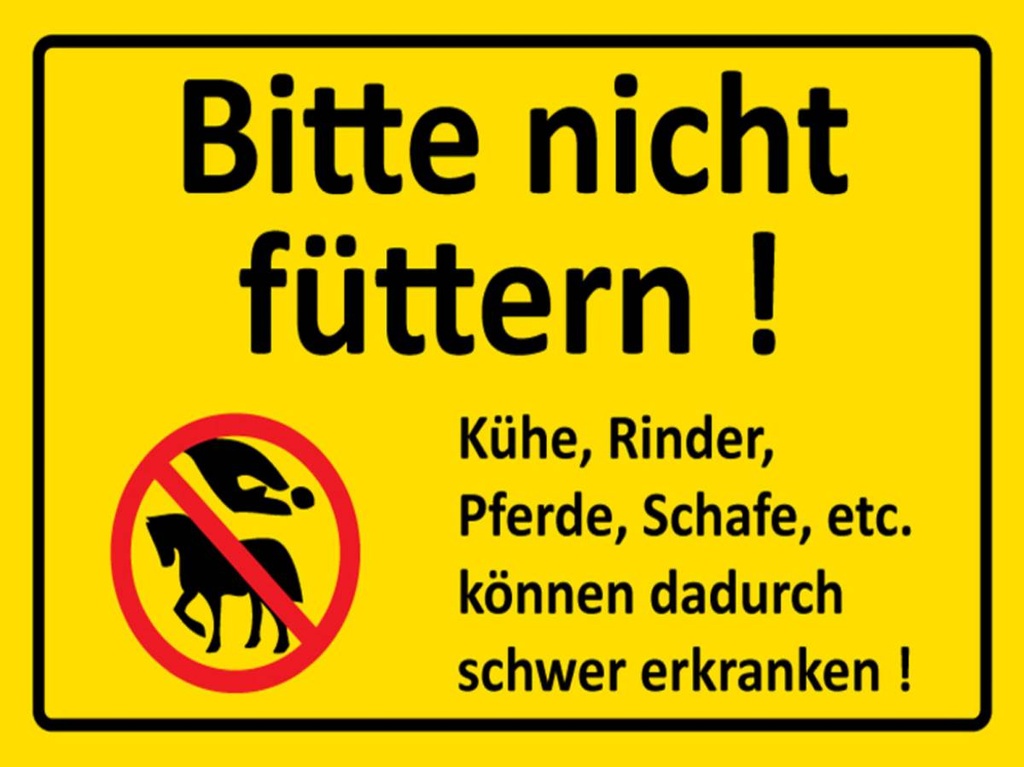 [LA-1789029-H] Holzschild 30x40 cm Bitte nicht füttern