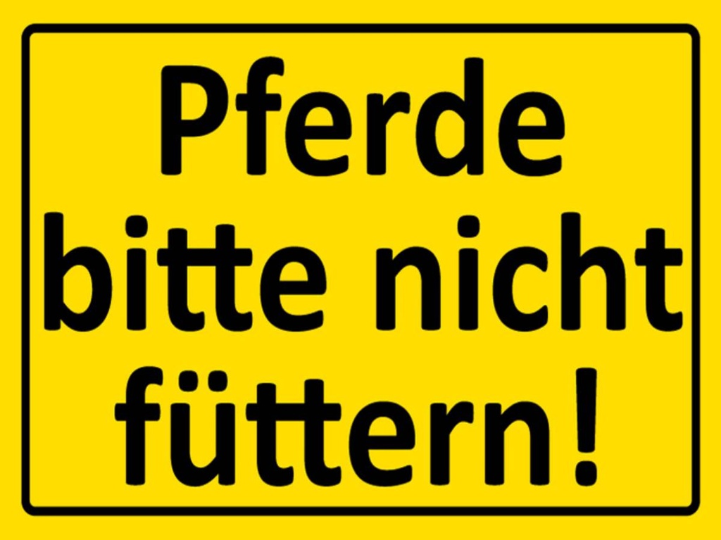 [LA-1789030-H] Holzschild 30x40 cm Pferde nicht füttern