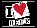 Holzschild 30x40 cm Alkohol I Love Beer (Herz)
