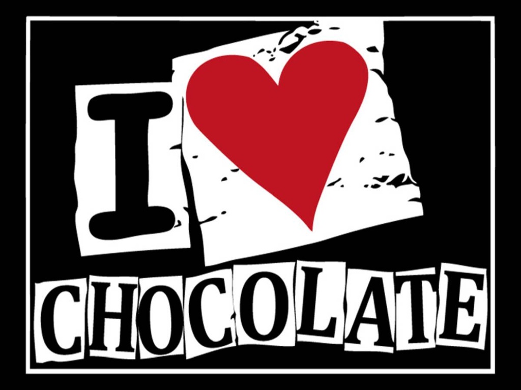 Holzschild 30x40 cm I Love Chocolate (Herz)