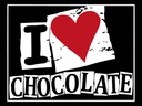 Holzschild 30x40 cm I Love Chocolate (Herz)