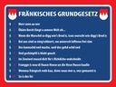 Holzschild 30x40 cm Fränkisches Grundgesetz