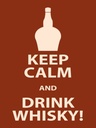 Holzschild 40x30 cm Alkohol Keep Calm and Drink Whisky