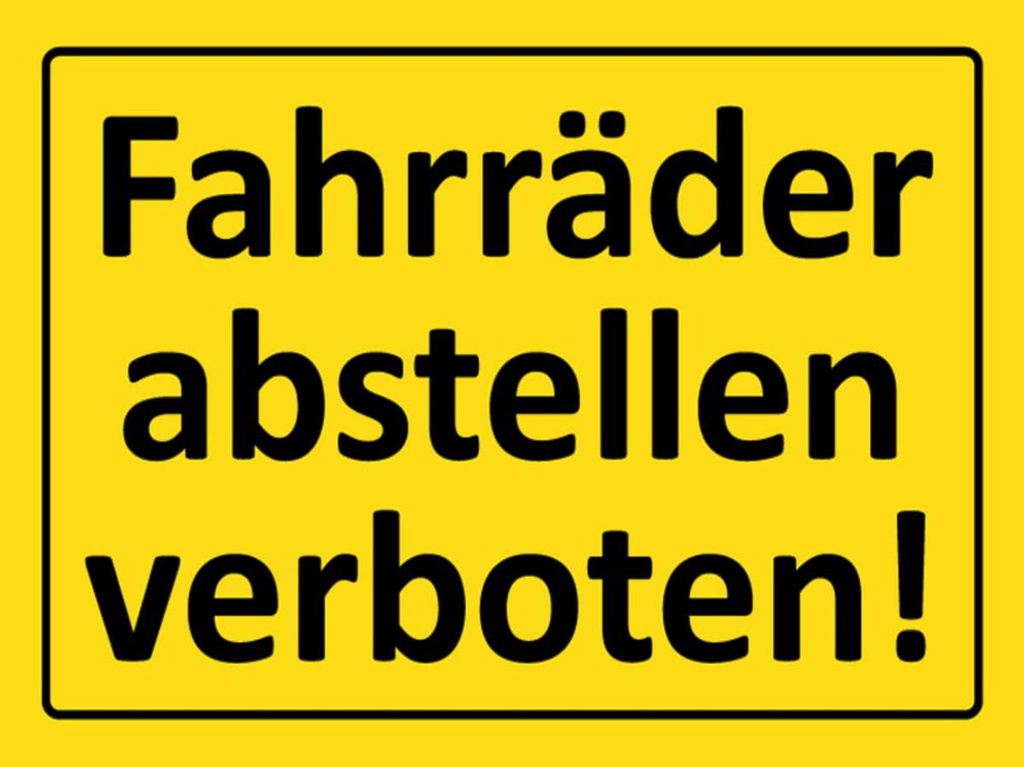 [LA-1789051-H] Holzschild 30x40 cm Fahrräder abstellen verboten