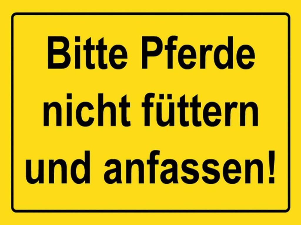 [LA-1789069-H] Holzschild 30x40 cm Bitte Pferde nicht füttern