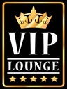Holzschild 40x30 cm VIP Lounge Bar (s/w/g)