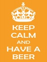 Holzschild 40x30 cm Keep Calm and have a beer