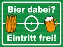 Holzschild 30x40 cm Alkohol Bier dabei Eintritt frei