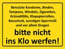 Holzschild 30x40 cm nicht ins Klo werfen