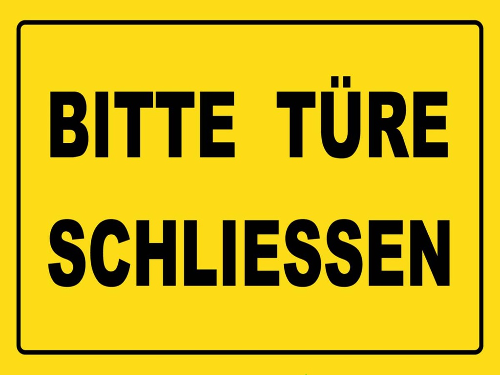 [LA-1789120-H] Holzschild 30x40 cm Bitte Türe schließen