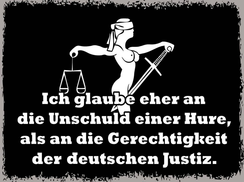 Holzschild 30x40 cm Glaube eher an Unschuld einer Hure