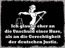 Holzschild 30x40 cm Glaube eher an Unschuld einer Hure