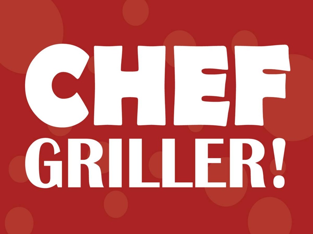 Holzschild 30x40 cm Chef Griller rotes