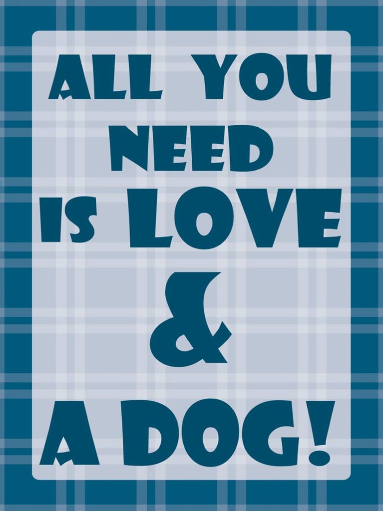 Holzschild 40x30 cm All you need & Dog