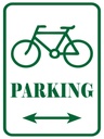 Holzschild 40x30 cm Fahrrad Parking weiß- grünes