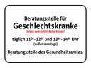 Holzschild 30x40 cm Beratungsstelle Geschlechtskranke