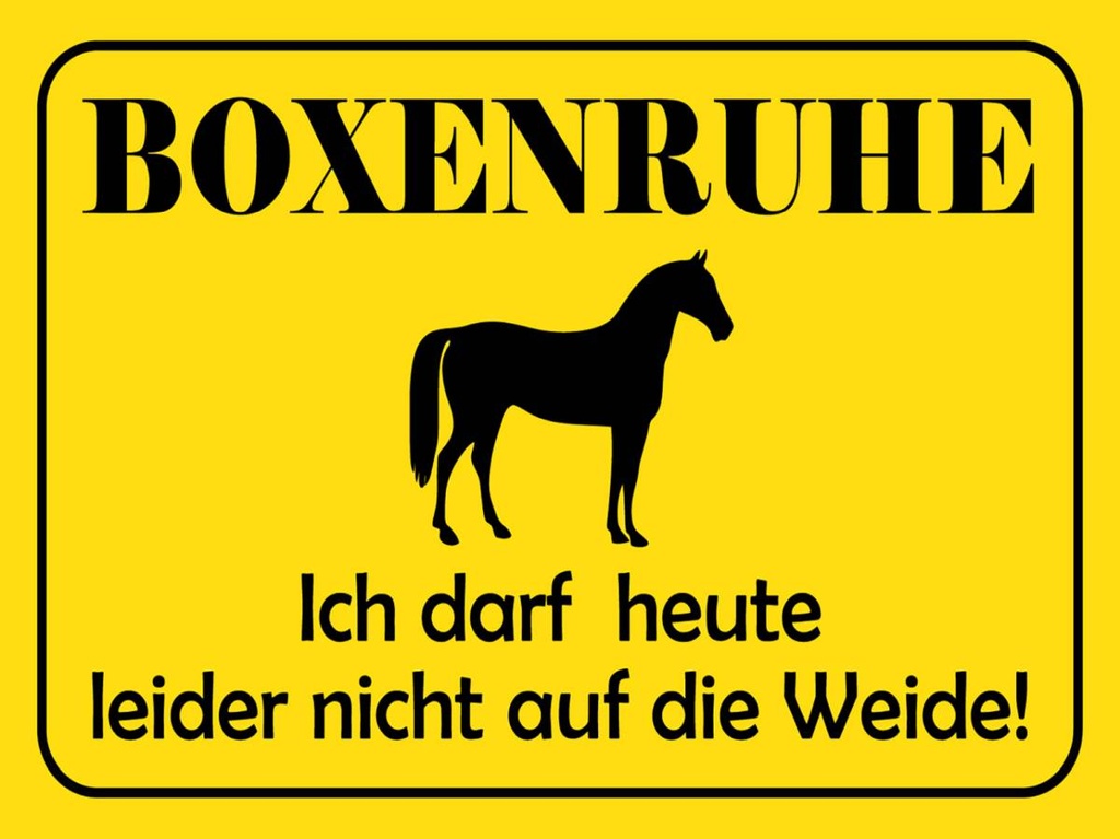 [LA-1789165-H] Holzschild 30x40 cm Boxenruhe nicht auf die Weide Pferd