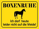 Holzschild 30x40 cm Boxenruhe nicht auf die Weide Pferd