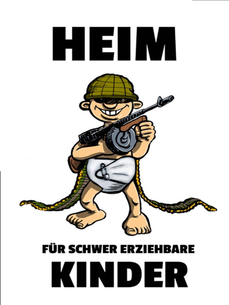 Holzschild 40x30 cm Heim für schwer erziehbare Kinder