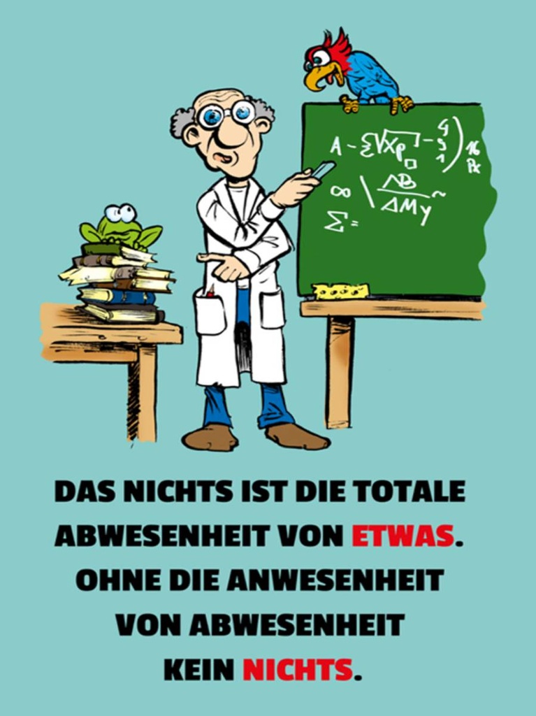 Holzschild 40x30 cm Nichts ist Abwesenheit von Etwas