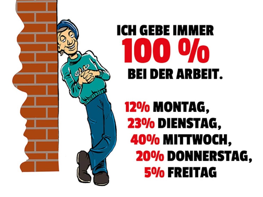 Holzschild 30x40 cm Gebe immer 100% bei der Arbeit