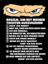 Holzschild 40x30 cm Regeln um mit Tochter auszugehen