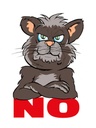 Holzschild 40x30 cm NO (Katze)