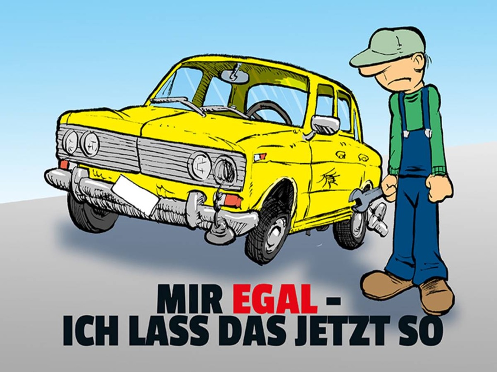 Holzschild 30x40 cm Mir egal ich lass das jetzt so (Auto)