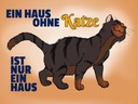 Holzschild 30x40 cm Haus ohne Katze ist nur ein Haus