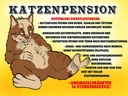 Holzschild 30x40 cm Katzenpension 24h Service