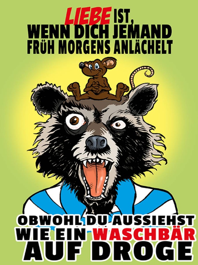 Holzschild 40x30 cm Liebe ist wenn morgens angelächelt