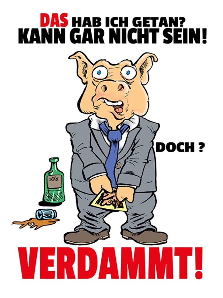 Holzschild 40x30 cm Das hab ich getan kann nicht sein