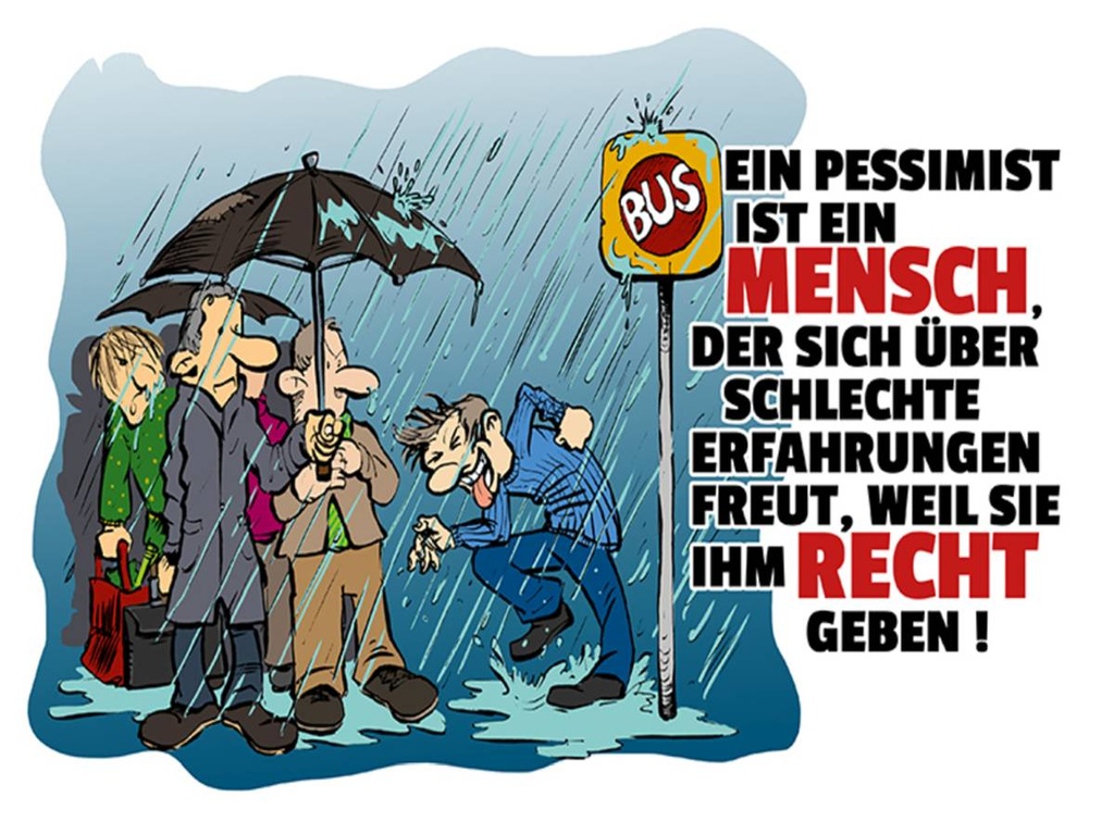Holzschild 30x40 cm Pessimist schlechte Erfahrungen