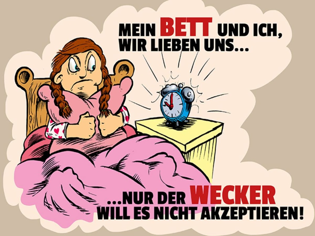 Holzschild 30x40 cm Mein Bett und Ich wir lieben uns